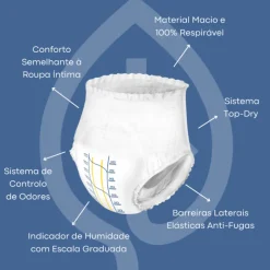 Abena Pants Premium M3 Fraldas Cueca Incontinência Grave 15 Unidades
