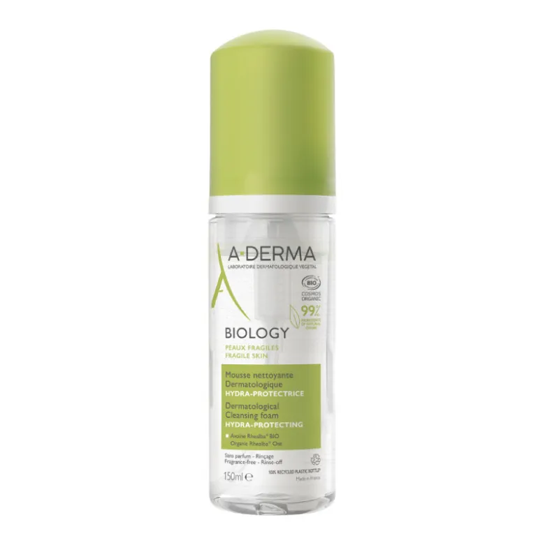 A-Derma Biology Espuma de Limpeza Rosto 150ml