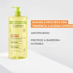 A-Derma Exomega Control Óleo de Limpeza 1000ml | Pele Atópica Bebés e Adultos