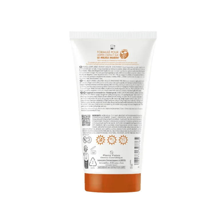A-Derma EXOMEGA Protetor Solar Emoliente SPF50+ 150ml | Pele Atópica e Sensível