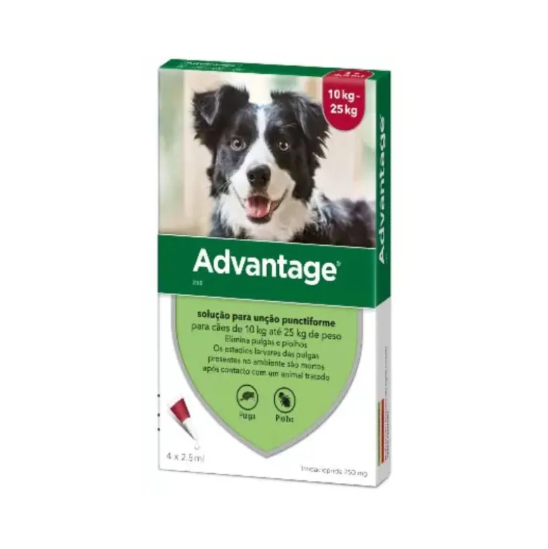Advantage 250 Pipetas para Cães 10-25Kg 4x2,5ml