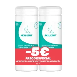 Akileine Pack Pó Antitranspirante Pés 2x75g Preço Especial | Absorve Humidade e Previne Micoses