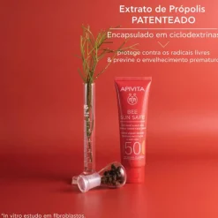 Apivita Bee Sun Safe Creme Defesa Antimanchas & Antienvelhecimento SPF50 Com Cor 50ml