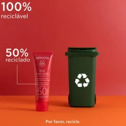Apivita Bee Sun Safe Creme Defesa Antimanchas & Antienvelhecimento SPF50 Com Cor 50ml