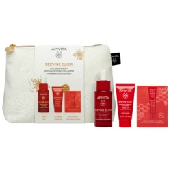 Apivita Coffret Natal Beevine Elixir Sérum | Oferta Creme Ligeiro + Contorno Olhos + Bolsa