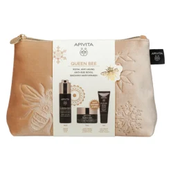 Apivita Coffret Natal Queen Bee Sérum |Oferta Creme Ligeiro + Creme Olhos + Bolsa