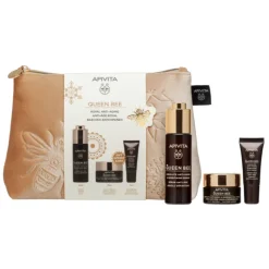 Apivita Coffret Natal Queen Bee Sérum |Oferta Creme Ligeiro + Creme Olhos + Bolsa