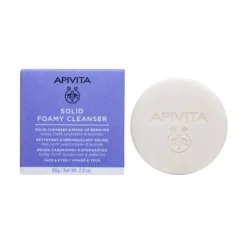 Apivita Espuma Limpeza Sólida Rosto e Olhos 80g