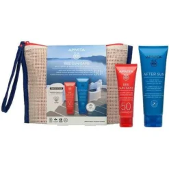 Apivita Pack Bee Sun Creme Anti-Manchas SPF50 50ml + Pós-Solar 100ml + Bolsa