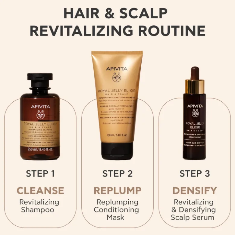 Apivita Royal Jelly Elixir Máscara Revitalizante 150ml | Cabelo Fino e Quebradiço