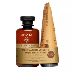 Apivita Royal Jelly Elixir Pack Champô 250ml + Máscara 150ml | Cabelo Fraco e Sem Brilho