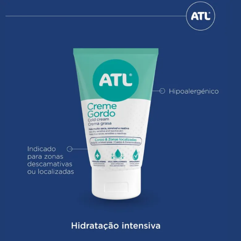 ATL Creme Gordo 100g | Nutrição Intensa e Ação Anti-Estrias Peles Muito Secas