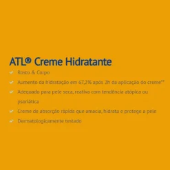 ATL Creme Hidratante Rosto & Corpo 1Kg | Hidratação Intensa Peles Sensíveis
