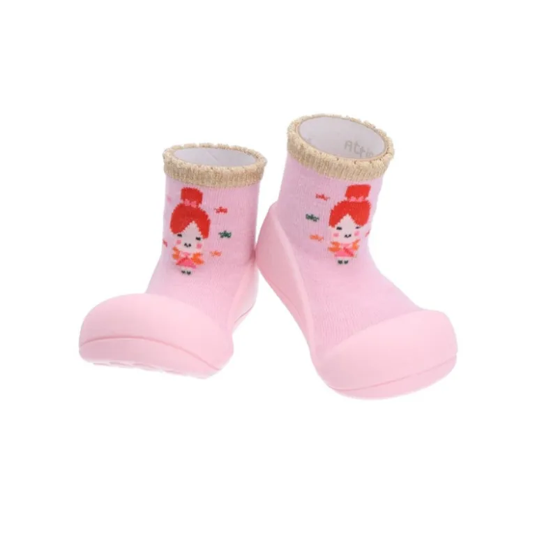 Attipas Fairy Pink Tamanho 19 |Sapato Bebé Rosa Design Barefoot
