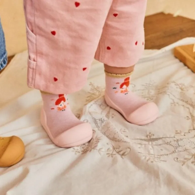 Attipas Fairy Pink Tamanho 19 |Sapato Bebé Rosa Design Barefoot