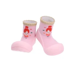 Attipas Fairy Pink Tamanho 22.5 |Sapato Bebé Rosa Design Barefoot