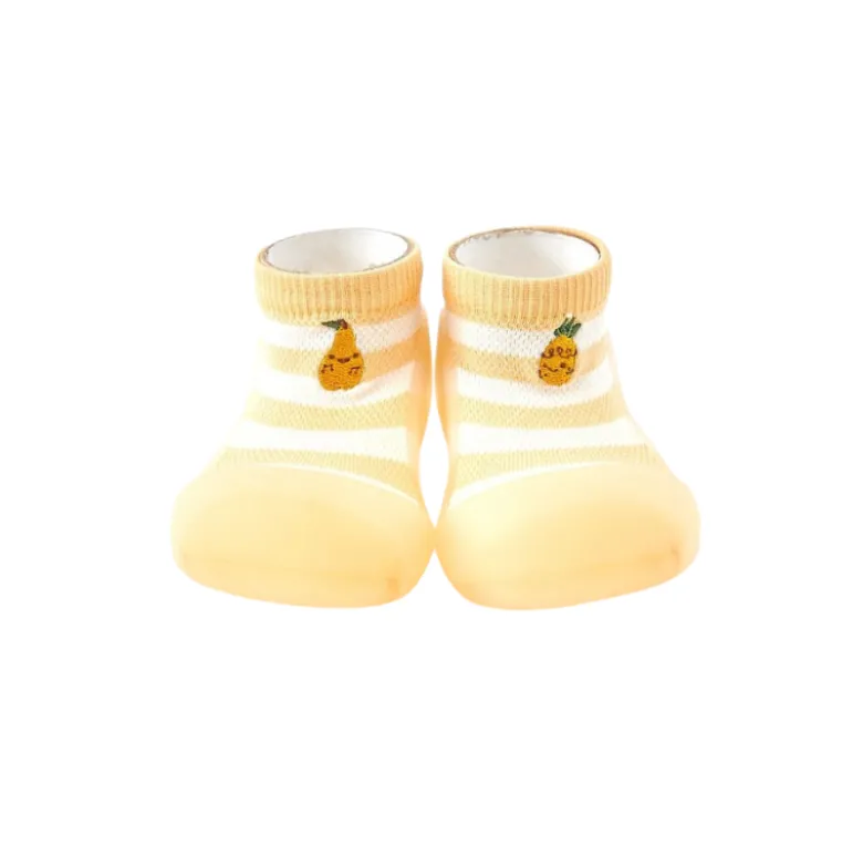Attipas Fruity Yellow Sapato Bebé AQUA-X Barefoot T21.5 | Secagem rápida e ideais para praia e verão