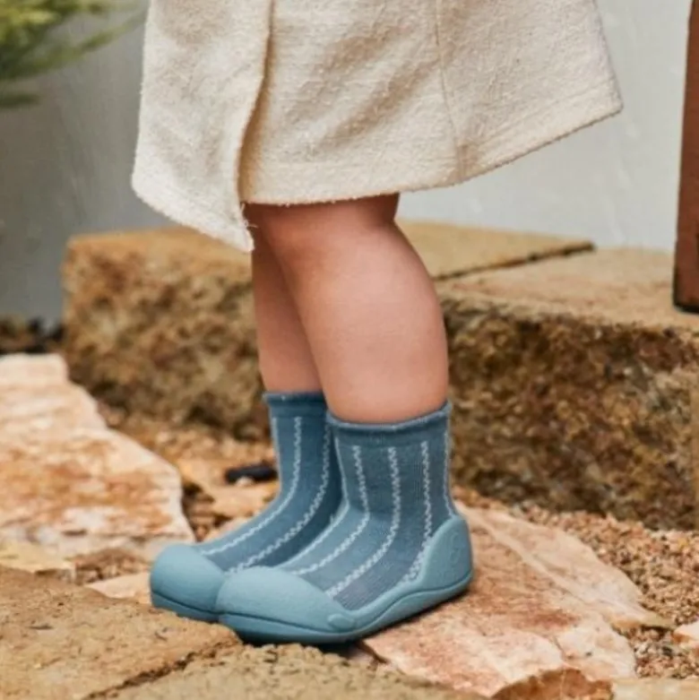 Attipas Piping Blue Tamanho 19 |Sapato Bebé Azul Design Barefoot
