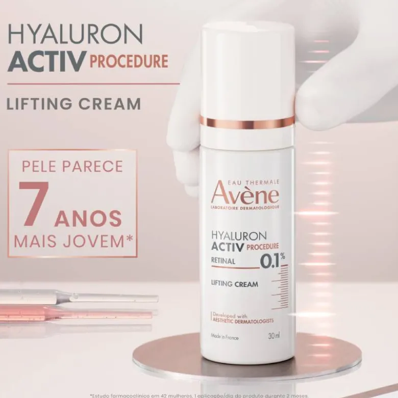 Avène HYALURON ACTIV Creme Lifting 30ml | Retinal 0.1% Pele 7 Anos Mais Jovem