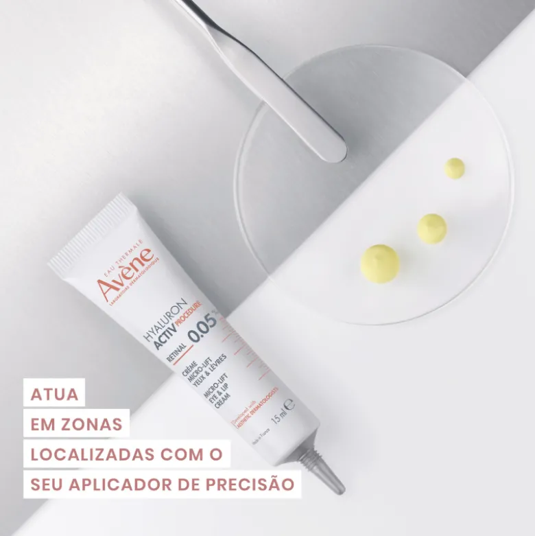 Avène HYALURON ACTIV Creme Olhos & Lábios 15ml | Retinal 0.05%