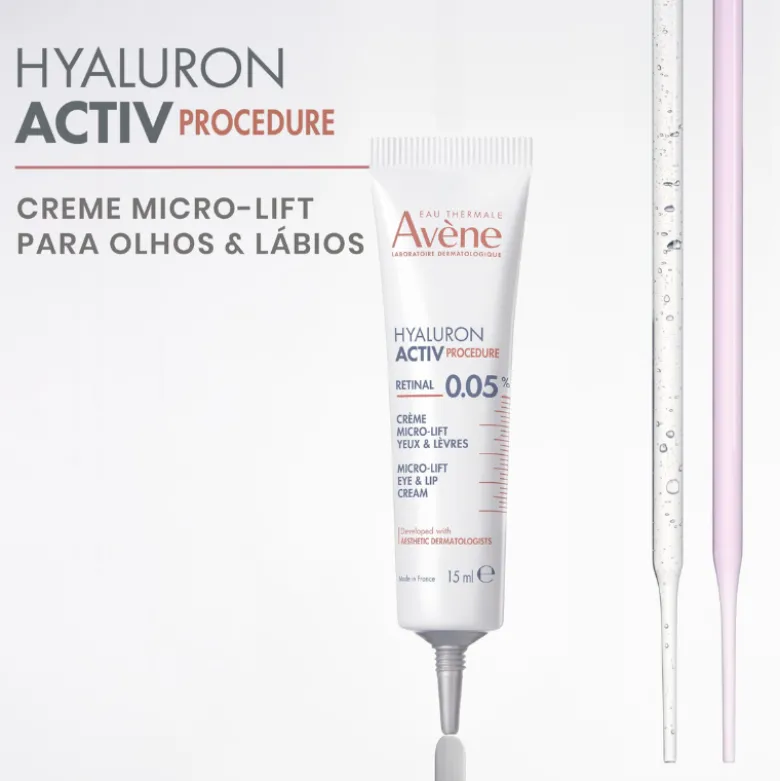 Avène HYALURON ACTIV Creme Olhos & Lábios 15ml | Retinal 0.05%