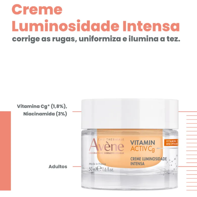 Avène Pack Vitamin Activ Cg Creme 50ml + 50% Desc. Recarga | Luminosidade e Antimanchas