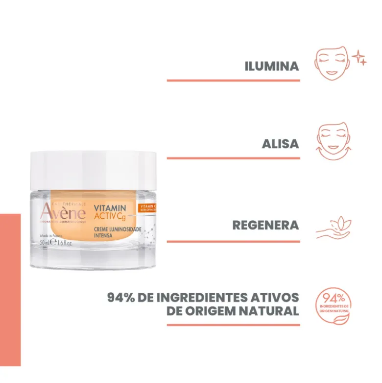 Avène Pack Vitamin Activ Cg Creme 50ml + 50% Desc. Recarga | Luminosidade e Antimanchas