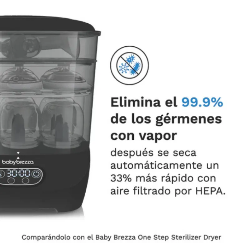 Baby Brezza One Step Sterilizer Dryer Advanced | Esteriliza e Seca 33% Mais Rápido | Filtro HEPA
