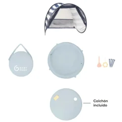Babymoov Aquani Tenda de Praia 3 em 1 |Proteção Solar UPF 50+ | Mosquiteira | Transforma-se em Piscina