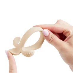 BabyMoov Colher de Dentição Bege Silicone 4M+ | Mordedor e Colher Ergonómica Bebé