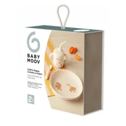 BabyMoov Kit Refeição Evolutivo Silicone Little Roar 9M+ | Prato, Copo 3 em 1 e Colher