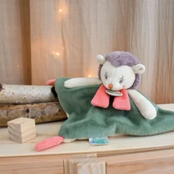 BABY NAT Doudou Ouriço Pomme de Pin | Peluche com QR Code com Histórias