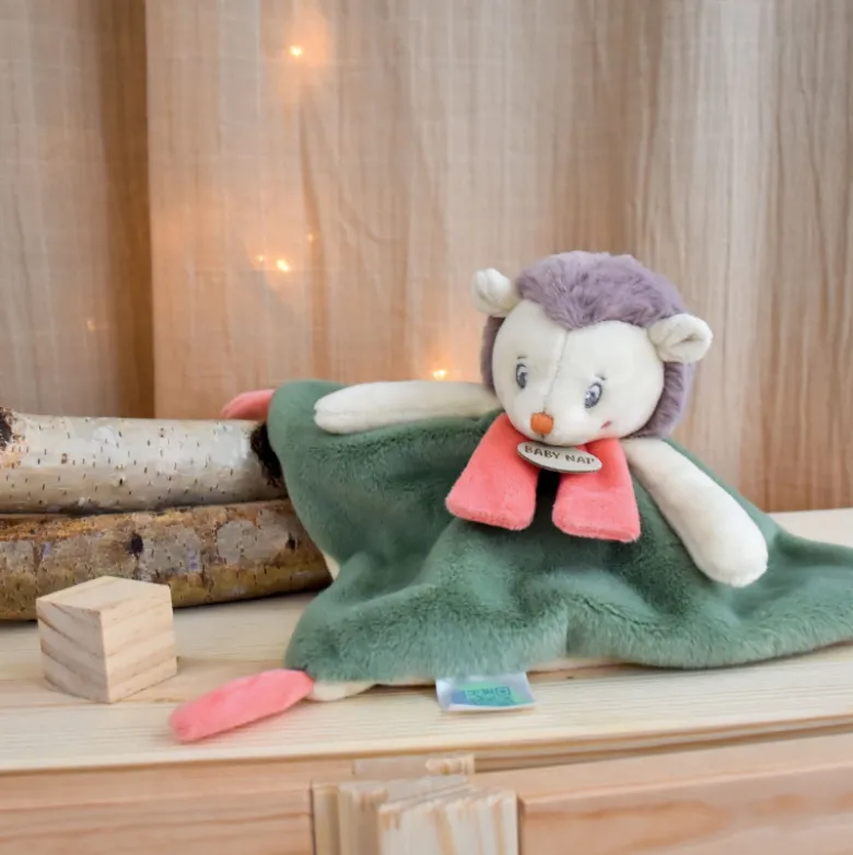 BABY NAT Doudou Ouriço Pomme de Pin | Peluche com QR Code com Histórias
