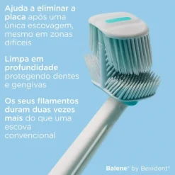Balene by Bexident Duotech Sonic Aqua Escova Dentes Elétrica Limpeza 3-em-1 Cerdas Suaves Verde