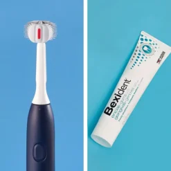 Balene by Bexident Duotech Sonic Blue Escova Dentes Elétrica Limpeza 3-em-1 Cerdas Suaves
