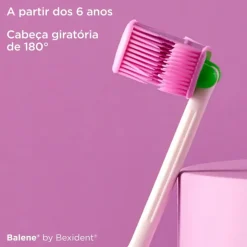 Balene by Bexident Junior Escova Infantil Lilás +6 Anos Design Ergonómico e Cerdas Suaves