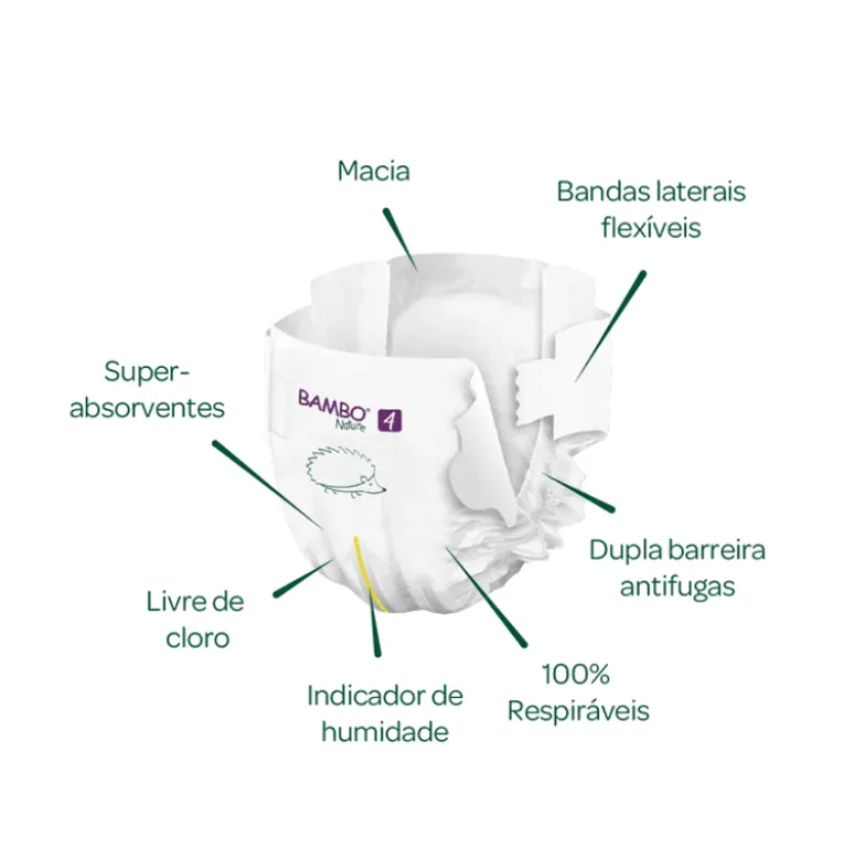Bambo Nature Fraldas 4 (7-14 kg) 48 Unidades