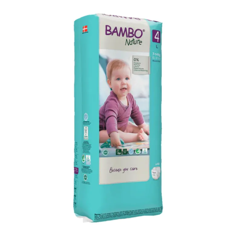 Bambo Nature Fraldas 4 (7-14 kg) 48 Unidades