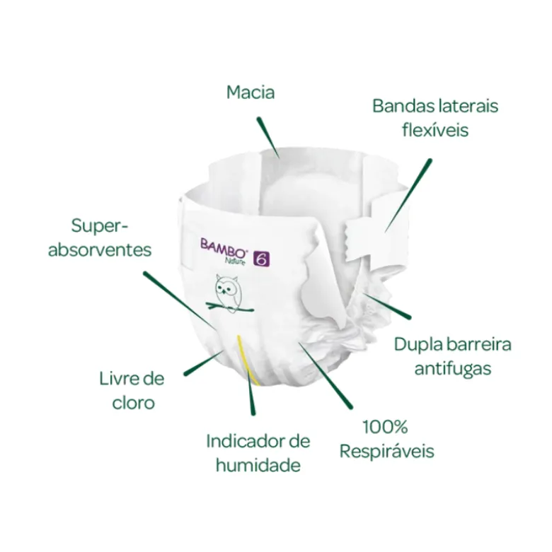 Bambo Nature Fraldas 6 (+16Kg) 40 Unidades