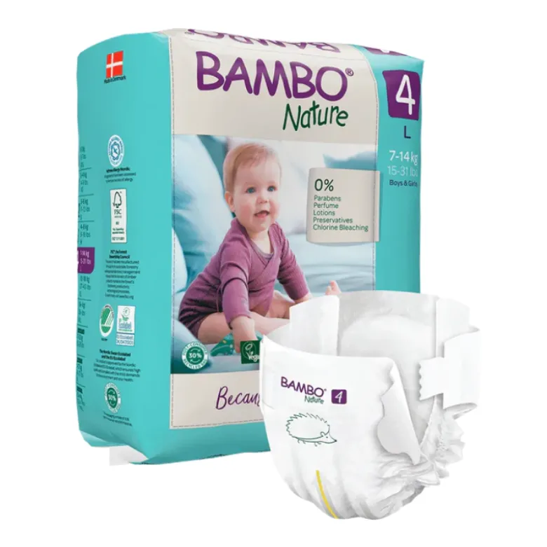 Bambo Nature Fraldas 4 (7-14 kg) 24 Unidades