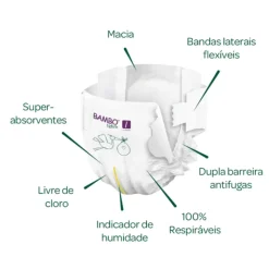 Bambo Nature Fraldas 1 (2-4 kg) 22 Unidades