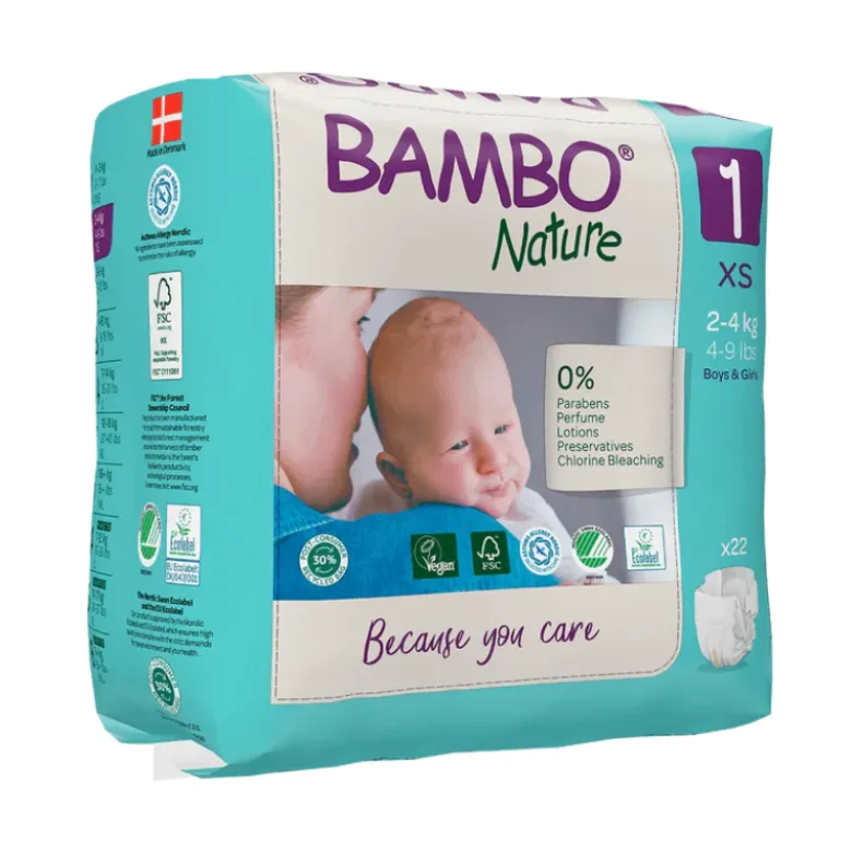 Bambo Nature Fraldas 1 (2-4 kg) 22 Unidades