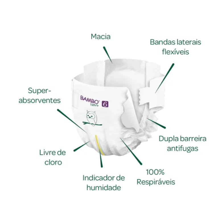 Bambo Nature Fraldas 6 (+16 kg) 20 Unidades