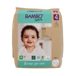 Bambo Nature Fraldas T4 L 7-14kg Paper Bag | 6x24 Unidades 144 fraldas