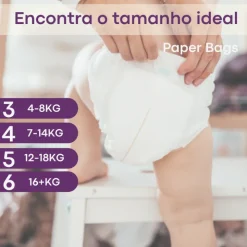 Bambo Nature Fraldas T3 M 4-8kg Paper Bag | 6x28 Unidades 168 fraldas
