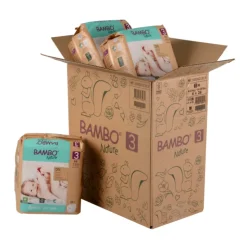 Bambo Nature Fraldas T3 M 4-8kg Paper Bag | 6x28 Unidades 168 fraldas