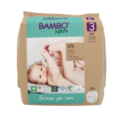 Bambo Nature Fraldas T3 M 4-8kg Paper Bag | 6x28 Unidades 168 fraldas