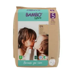 Bambo Nature Fraldas T5 XL 12-18kg Paper Bag | 6x22 Unidades 132 fraldas