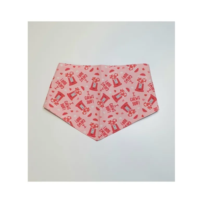 Bandana de nó Rosa "I Chews You" S