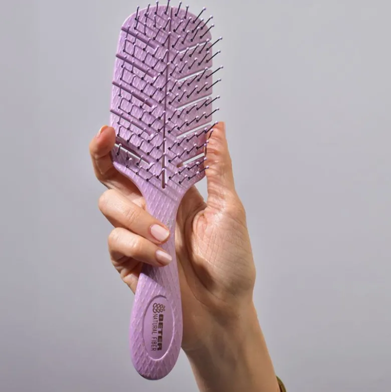 Beter Escova Desembaraçante Natural Fiber | Design Curvo Ergonómico